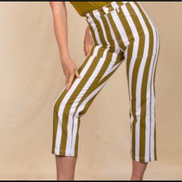 Big Bud Press Pants - BIG BUD PRESS XL green stripes work pants